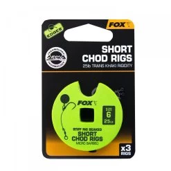 Monofilament Fox 25lb Short Chod Rig Barbed Taille 6